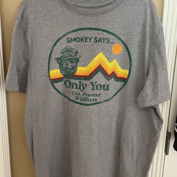 Smokey The Bear Only You Can Prevent Forest Fires Mens XXL Shirt - Picture 1 of 11
